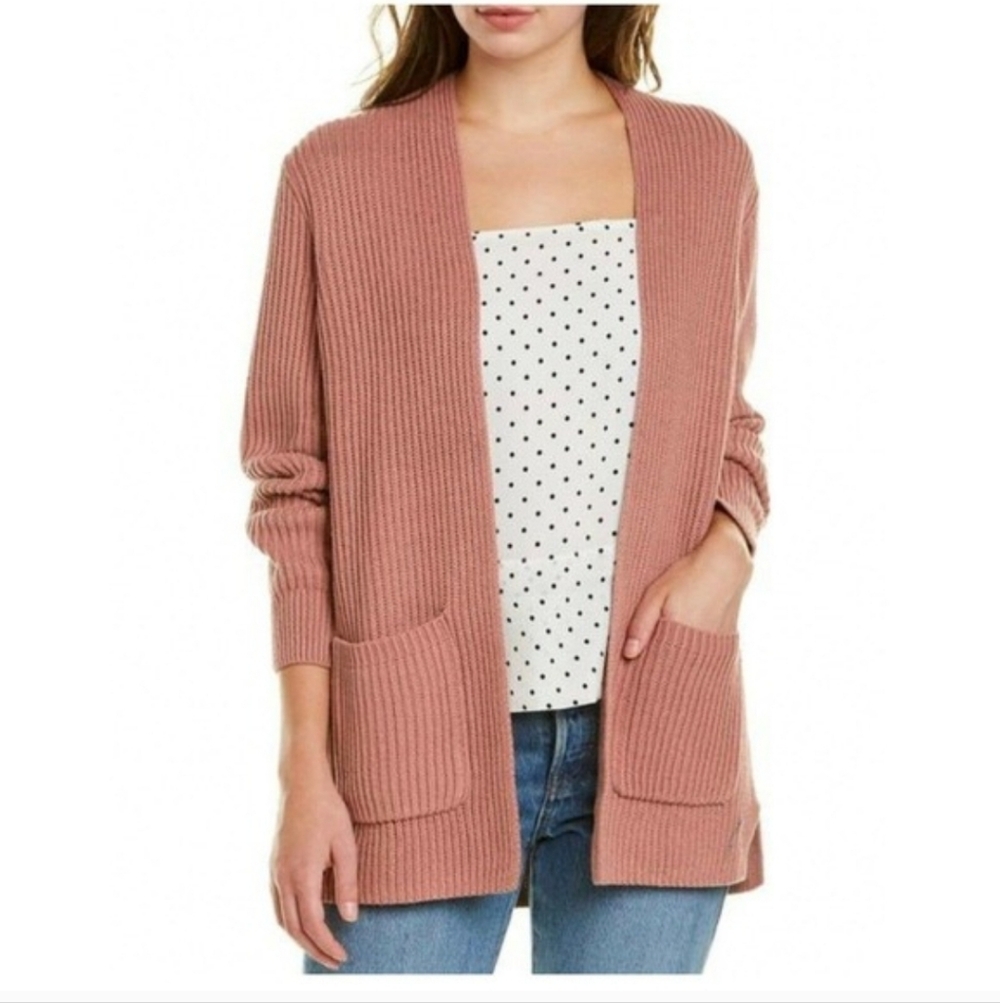 Madewell Nolan Petal Pink Ribbed Cardigan